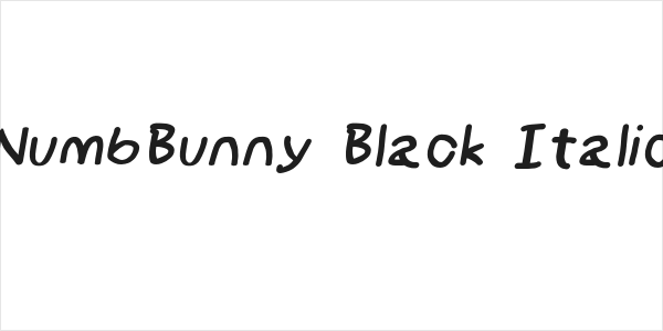 NumbBunny Black Italic Logo