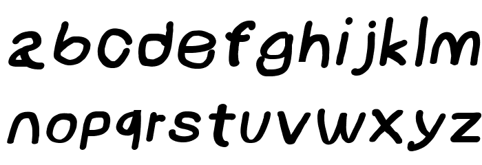 NumbBunny Black Italic Font LOWERCASE