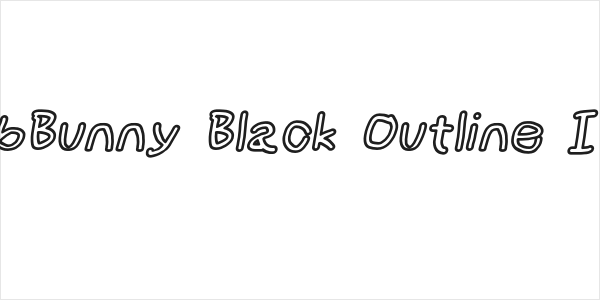 NumbBunny Black Outline Italic Logo