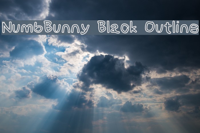 NumbBunny Black Outline Font examples