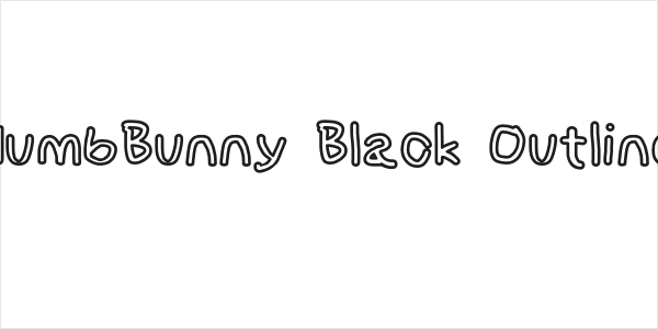 NumbBunny Black Outline Logo