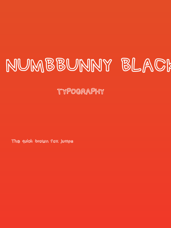 NumbBunny Black Outline Poster