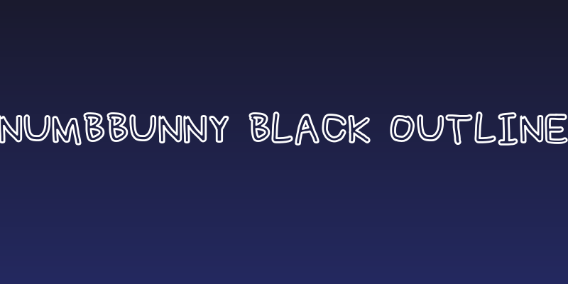 NumbBunny Black Outline Social Header