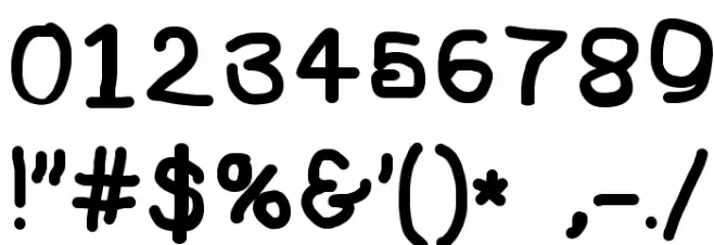 NumbBunny Black Font OTHER CHARS