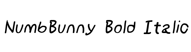 NumbBunny Bold Italic Fonte