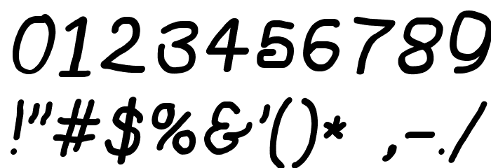 NumbBunny Bold Italic Font OTHER CHARS