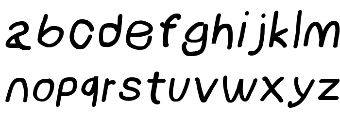 NumbBunny Bold Italic Font LOWERCASE
