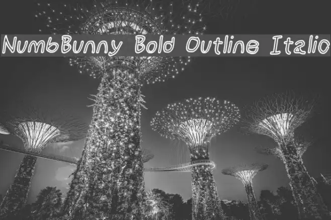 NumbBunny Bold Outline Italic Example 1