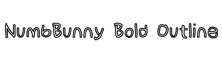 NumbBunny Bold Outline Font