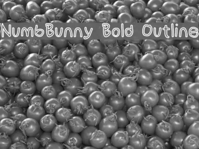 NumbBunny Bold Outline Font examples