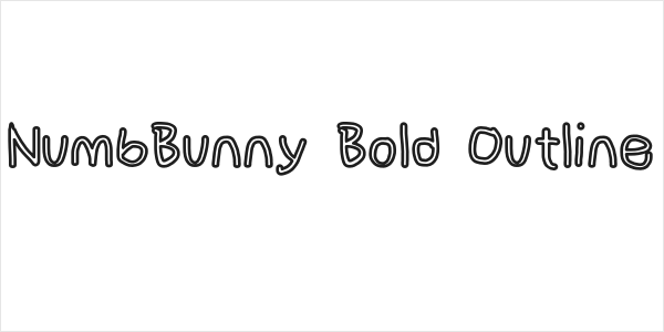 NumbBunny Bold Outline Logo