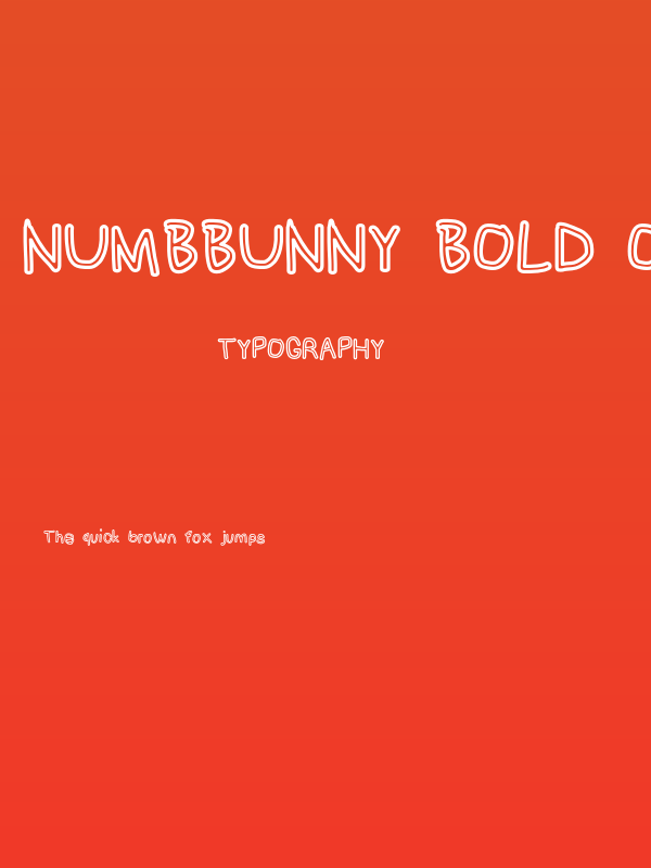NumbBunny Bold Outline Poster