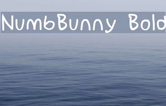 NumbBunny Bold Font examples