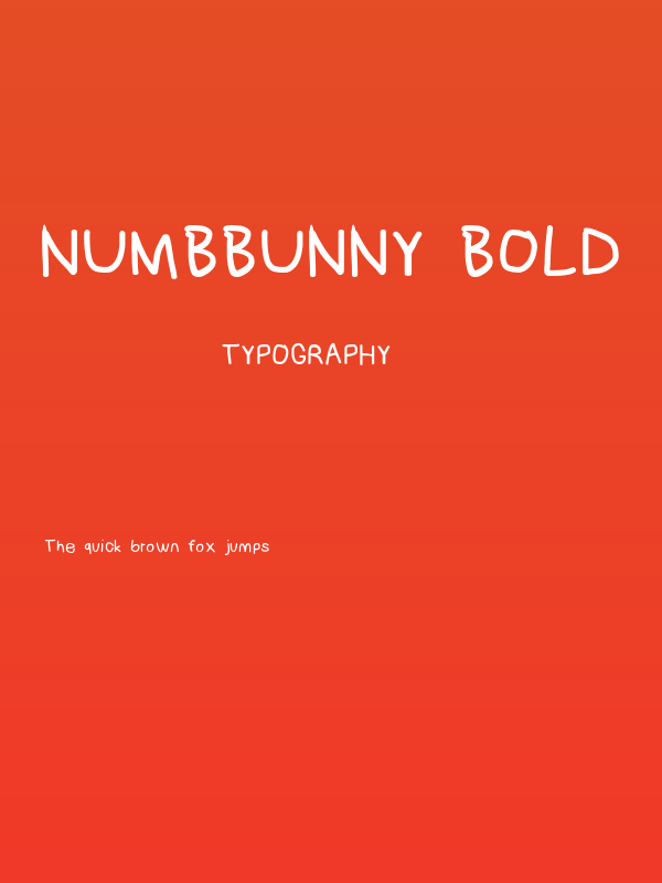 NumbBunny Bold Poster