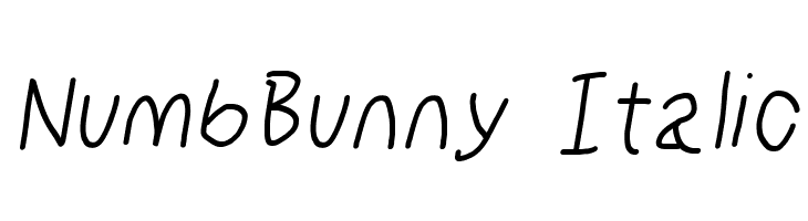 NumbBunny Italic Fonte