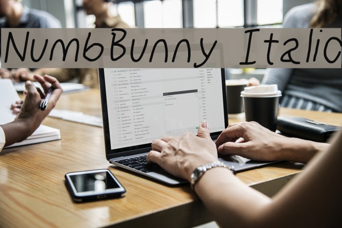 NumbBunny Italic Font examples