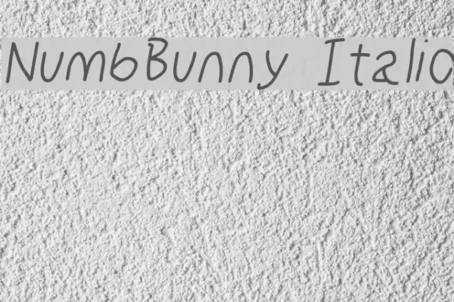 NumbBunny Italic examples