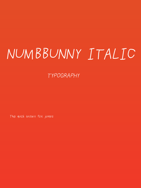 NumbBunny Italic Poster