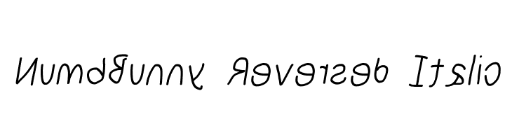 NumbBunny Reversed Italic  Free Fonts Download