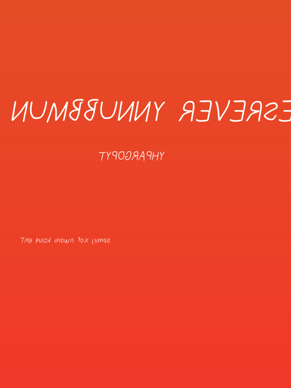 NumbBunny Reversed Italic Poster