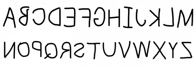 NumbBunny Reversed フォント 大文字