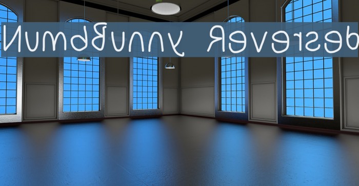 NumbBunny Reversed Font examples