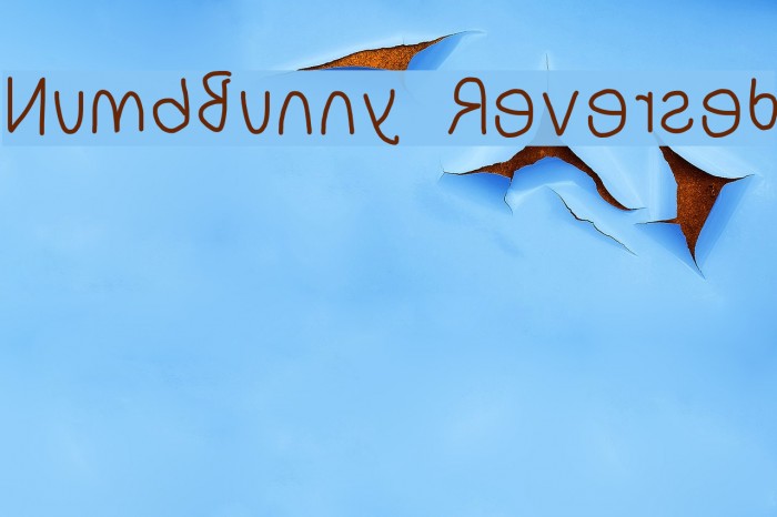 NumbBunny Reversed Font examples