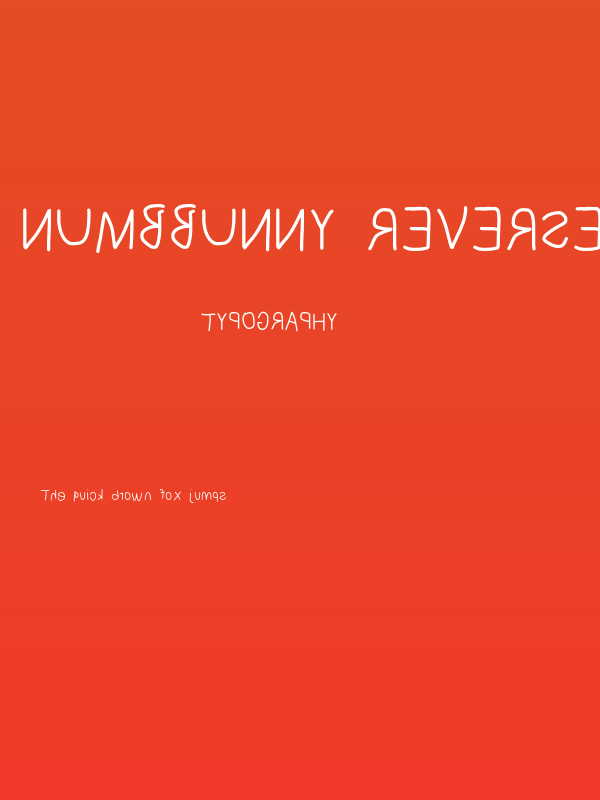 NumbBunny Reversed Poster