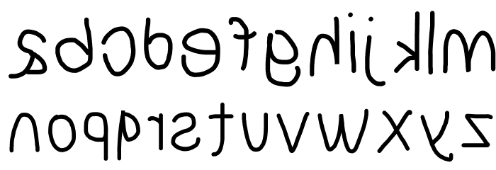 NumbBunny Reversed Font LOWERCASE