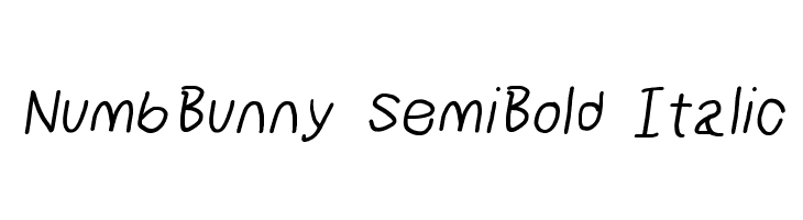 NumbBunny SemiBold Italic  フリーフォントのダウンロード