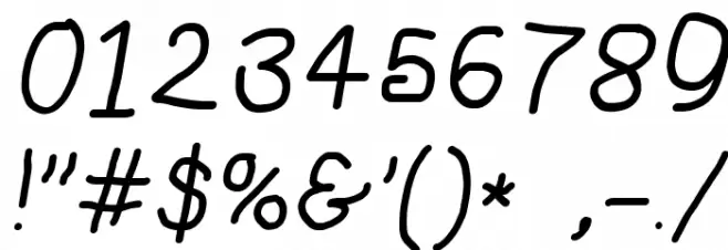 NumbBunny SemiBold Italic Font OTHER CHARS