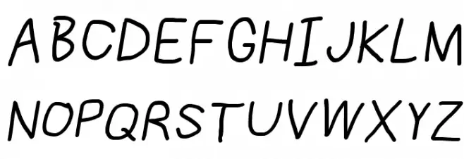 NumbBunny SemiBold Italic फ़ॉन्ट अपरकेस