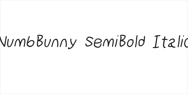NumbBunny SemiBold Italic Logo