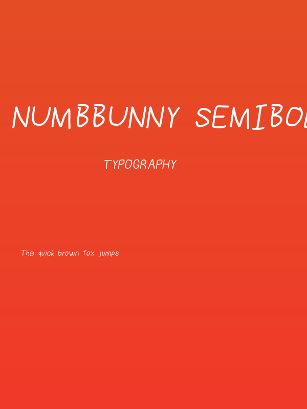 NumbBunny SemiBold Italic Poster