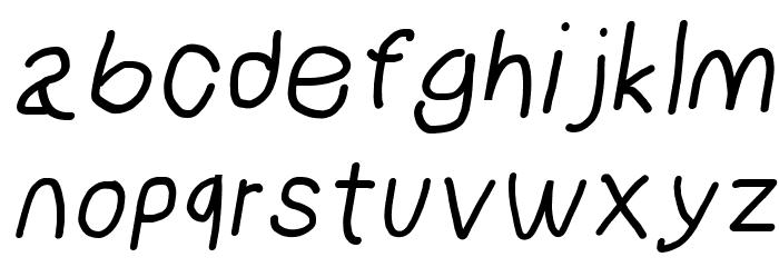 NumbBunny SemiBold Italic Font LOWERCASE