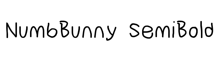 NumbBunny SemiBold  font caratteri gratis