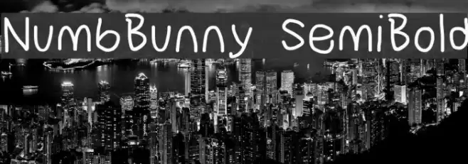 NumbBunny SemiBold Font examples