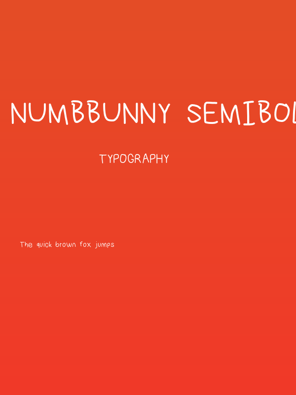 NumbBunny SemiBold Poster