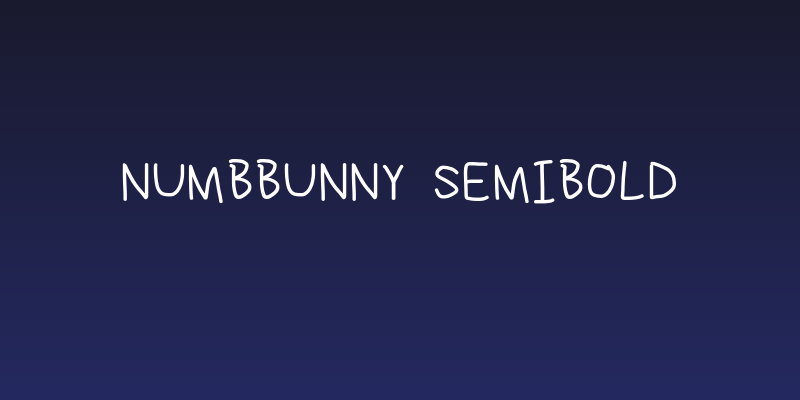 NumbBunny SemiBold Social Header