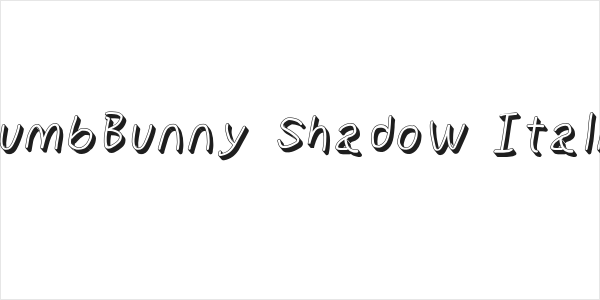 NumbBunny Shadow Italic Logo