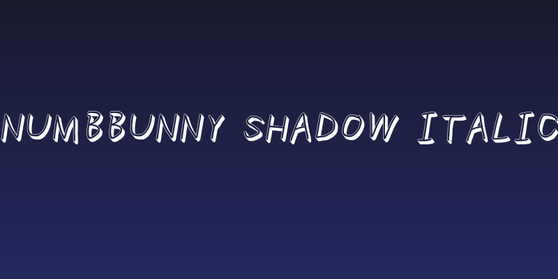 NumbBunny Shadow Italic Social Header
