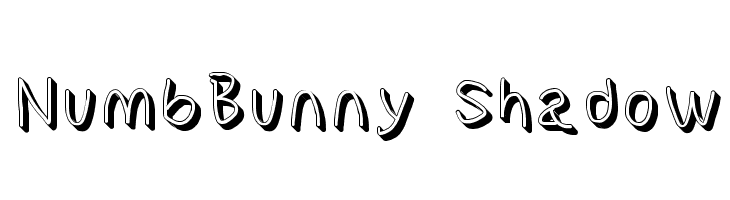 NumbBunny Shadow  नि: शुल्क फ़ॉन्ट्स डाउनलोड