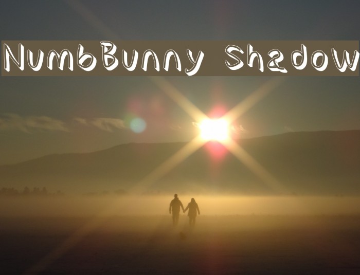 NumbBunny Shadow Font examples
