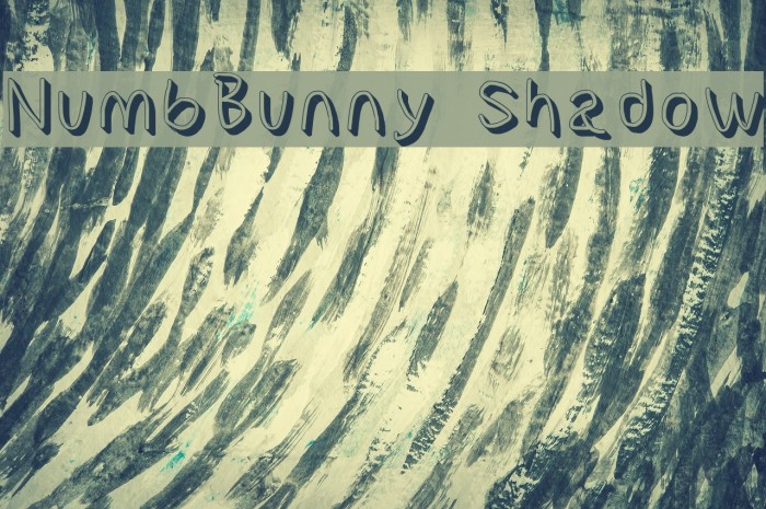 NumbBunny Shadow Font examples