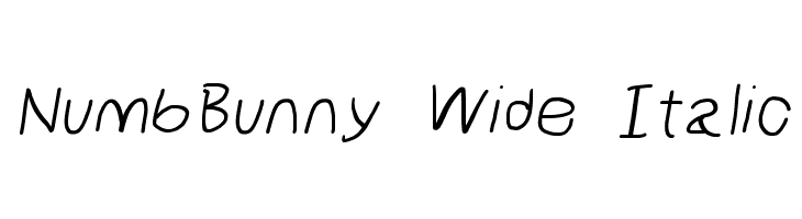 NumbBunny Wide Italic  Descarca Fonturi Gratis