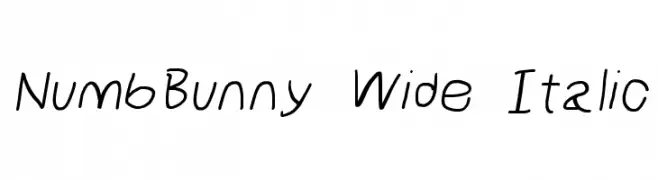 NumbBunny Wide Italic 