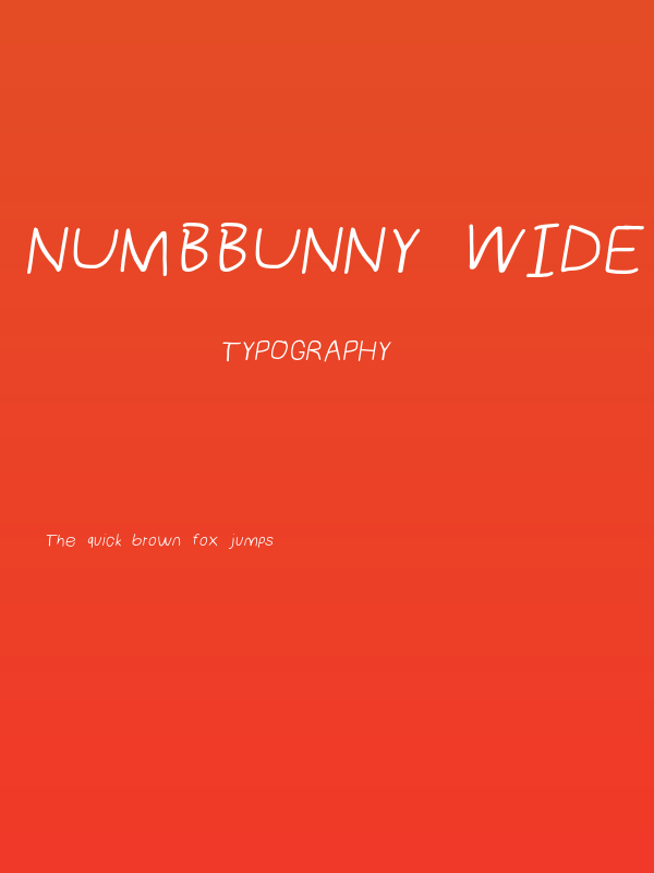 NumbBunny Wide Italic Poster