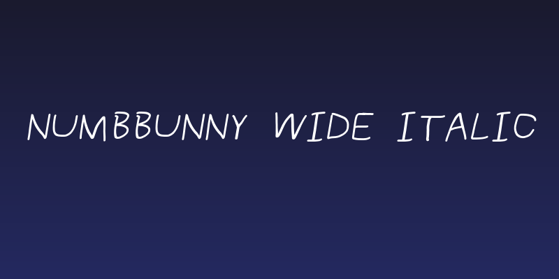 NumbBunny Wide Italic Social Header