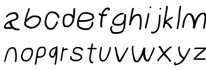 NumbBunny Wide Italic Font LOWERCASE