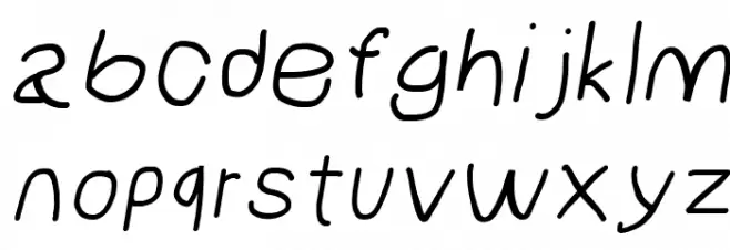 NumbBunny Wide Italic फ़ॉन्ट लोअरकेस